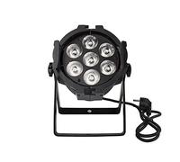 Luci per DJ per Feste, Mini Aluminum Alloy 7x18W RGBWA+UV 6in1 LED Par Light DMX512 Wash Dj Stage Light Disco Party Light Professional Lights(1pcs)