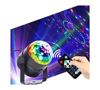 Luci per DJ per Feste, Sfera di discoteca rotante attivata DJ. Luci del partito 3W 3 LED RGB LED Luce del palcoscenico for le luci della festa del suono di nozze di Natale