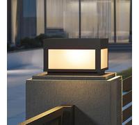 Luci per Esterni a Colonna con Superficie Piana, cablate E26, Moderne, per recinzioni, Impermeabili, per arredamenti di villeggiatura, in Alluminio antiruggine, per Esterni, per portici, per giardi