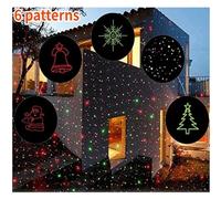 Luci per Feste, Lampada for proiettore natalizia a LED 180 Girevole Solar Full Sky Star Light Party Sta da giardino for esterni(Christmas 6 figures)