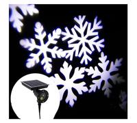 Luci per Feste, Lampada for proiettore natalizia a LED 180 Girevole Solar Full Sky Star Light Party Sta da giardino for esterni(White snowflake)