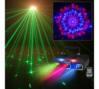 Luci per feste laser DJ Modello a 3 lenti Proiettore di luce laser Illuminazione stroboscopica da palco DMX512 Luci da discoteca attivate dal suono musicale