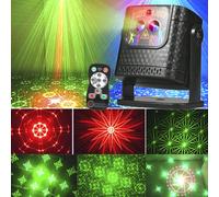 Luci per feste, luci DJ Disco, luci stroboscopiche laser, proiettore alimentato tramite USB, decorazioni portatili per feste in casa e campeggio PC