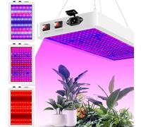 Luci per la coltivazione di piante da interno a spettro completo 216 LED a grande copertura per la crescita delle piante lampade a sospensione regolabili in altezza impermeabili (spina UK)