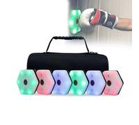 Luci per l'allenamento della Reazione, 6 Pezzi, luci per l'allenamento dei riflessi con Controllo Tramite App e Diverse modalità di Allenamento, Ricarica USB e 6 Colori di Luce