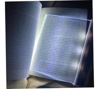 Luci per libri piatte per la lettura notturna, Luce LED trasparente per pagine di libri da 6, 7x5, 7'', Luce per bambini, Illuminatore di segnalibri wireless Pannello per amanti della tavola, Utilizzo