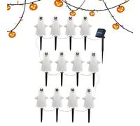Luci per marcatore di Halloween - Luci per passerella di Halloween solari impermeabili | Picchetto solare fantasma di Halloween, decorazioni fantasma di Halloween, picchetti da giardino