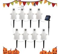 Luci per marcatore di Halloween - Luci per passerella di Halloween solari impermeabili | Picchetto solare fantasma di Halloween, decorazioni fantasma di Halloween, picchetti da giardino