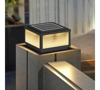 Luci per pali da esterno Cappucci per colonne moderni ad energia solare Lampade a pilastro Esterno Impermeabile LED Apparecchio di illuminazione per paesaggi Recinzione solare Lanterna con cappuccio