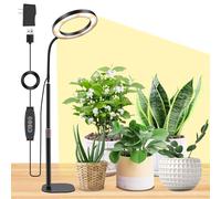 Luci per piante da interno, Lampada a LED per la crescita delle piante da scrivania, luce di crescita a spettro completo, altezza regolabile, timer auto3/9/12H,ideale per la crescita di piccole piante