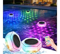 LUCI PER PISCINA FUORI TERRA SOLARI GALLEGGIANTI 2 PZ CON TELECOMANDO IP68