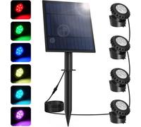 Luci per Piscina Subacquea Led Solari, 2 Mode Luce Piscina Solare RGB, 5.5V Camb