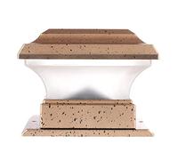 Luci per Recinzione a Energia Solare Lampada da Pilastro per Giardino Esterno Impermeabile Paesaggio Lampada a Colonna Luce Calda Tasso di Conversione Ad Alta Potenza Batteria