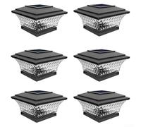 Luci per recinzioni ad energia solare, confezione da 6, con valutazione impermeabile e due modalità di colore per una migliore illuminazione da giardino, patio e terrazza (rame)