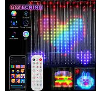 Luci per tende intelligenti a led Ghirlanda di Capodanno App Lucine RGB Visualizzazione del cambio musicale fai-da-te per la decorazione della stanza di Natale della finestra