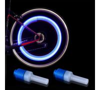 Luci per valvole di bicicletta in nylon, confezione da 2 pezzi, luce | Luce attivata dal movimento, guarnizione impermeabile, set da 2 pezzi, migliora la visibilità notturna