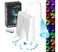 Luci per WC all'interno della toilette, luce notturna con sensore di movimento, luce notturna ricaricabile, luce notturna a LED, impermeabile, con proiettore a stella (1 pezzo)