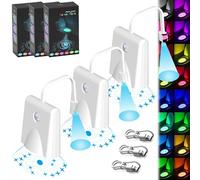 Luci per WC all'interno della toilette, luce notturna con sensore di movimento per WC, luce notturna ricaricabile, luce notturna a LED, impermeabile, con proiettore a stella (3 pezzi)