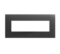 Luci - Placca Serie Smart44 In Metallo 7 Moduli Grigio