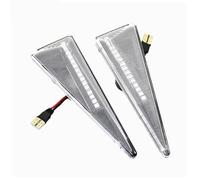 Luci Posizione Laterali LED 2 Pezzi Per Megane Per MK2 Per CC Per Espace Per MK4 Per Scenic Led Indicatore Laterale Dinamico Indicatore Direzione(Dynamic Crystal)