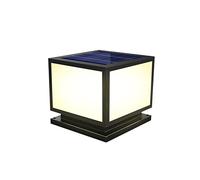 Luci postali Lampada da testa a pilastro for recinzione solare Luce for pilastro for cancello da cortile esterno Villa da giardino semplice e moderna Lampada da parete super luminosa per la recinzione