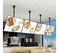 Luci Poster a Scatola Luminosa a LED, Telaio pubblicitario Interno a Parete Ultra-Slim, con Canna telescopica/Asta Fissa, Scheda pubblicitaria a Parete per Parete Luminose TV, Display del