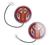 Luci posteriori 12-24V per freno segnale giallo rosso plastica retro