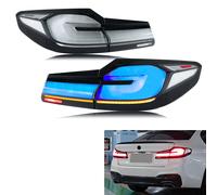 Luci posteriori a LED per BMW G30 F90 M5 Serie 5 520 530 2017-2020 Indicatori di direzione sequenziali Blu Start-up Animazione Gruppo lampade posteriori