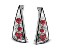 Luci posteriori compatibili con Citroen C3 2002 2003 2004 2005 Hatchback GV-1814 Fanale posteriore Gruppo Fanale Posteriore 1 coppia lato conducente e passeggero Set completo Cromato
