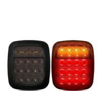 Luci Posteriori Per Jeep Per Wrangler YJ TJ CJ 16 Luci Posteriori A LED Guscio Affumicato Fanale Posteriore Freno Posteriore Luce Retromarcia Indicatori Direzione Fari Posteriori Auto(Smoked with Turn