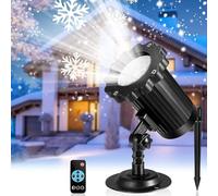 Luci Proiettore Natalizie per Esterni, Luci Proiettore Fiocchi di Neve, Lampada Proiettore Nevicata a Led, per Natale All'aperto