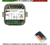 LUCI RADIOCOMANDO ANTINTRUSIONE INGRESSO CREPUSCOLARE 220 V 2 LAMPADE DA 500 W