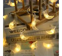 Luci Ramadan 3 m 20 LED stella luna lanterna stringa luce a batteria fata indoor kareem Eid Mubarak decorazioni per la casa al-Fitr Party bianco caldo - 03