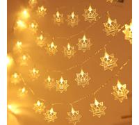 Luci Ramadan 3 m 20 LED stella luna lanterna stringa luce a batteria fata indoor kareem Eid Mubarak decorazioni per la casa al-Fitr Party bianco caldo - 03