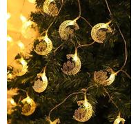 Luci Ramadan 3 m 20 LED stella luna lanterna stringa luce a batteria fata indoor kareem Eid Mubarak decorazioni per la casa al-Fitr Party bianco caldo - 03