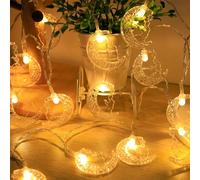 Luci Ramadan 3 m 20 LED stella luna lanterna stringa luce a batteria fata indoor kareem Eid Mubarak decorazioni per la casa al-Fitr Party bianco caldo - 03