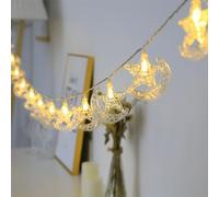 Luci Ramadan 3 m 20 LED stella luna lanterna stringa luce a batteria fata indoor kareem Eid Mubarak decorazioni per la casa al-Fitr Party bianco caldo - 03