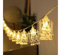 Luci Ramadan 3 m 20 LED stella luna lanterna stringa luce a batteria fata indoor kareem Eid Mubarak decorazioni per la casa al-Fitr Party bianco caldo - 03