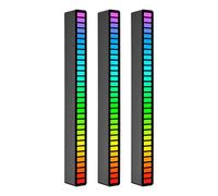 Luci RGB con controllo del suono e ritmo attivate dalla voce con modalità spettro audio, 5 livelli di velocità, 4 livelli di luminosità, USB Type-C, portatile per auto, stanza da gioco, desktop