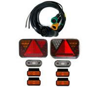 Luci Rimorchio 2x LED Luce Posteriore Controllo Box 6x Demarcazione Cavo 7,7 M