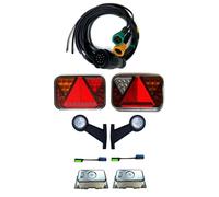Luci Rimorchio Set LED Posteriore Controllo Box 2x Lampada di Contorno per Cavo