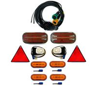 Luci Rimorchio Set LED Posteriore Lampeggiatore Freccia 12V 24V 7m 13 Perno