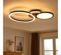 Globo Plafoniera LED Sid con legno, 3 luci Globo