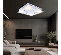 Luci Soggiorno Plafoniera Corridoio LED Cristallo Vetro Satinato Alluminio