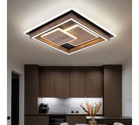 Luci Soggiorno Plafoniera Luce Sala da Pranzo LED 3 Livelli Nero Opale Legno [EEK: E]