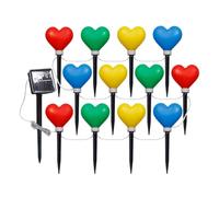 Luci solari a forma di cuore per stranieri - LED Light a forma di cuore esterno, decorazione per San Valentino | Luce da giardino impermeabile IP65 per decorazioni di San Valentino