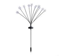 Luci solari a forma di fiocco di neve, confezione da 4 con 40 LED, impermeabilità IP65, effetto movimento crea un look fiocco di neve, accensione automatica di notte, spegnimento al mattino