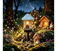 Luci solari a forma di fungo, lampada per casa delle fate e statua solare da giardino per giardino fatato, illuminazione vialetto, decorazione per prato, ideale per gli amanti del giardino delle fate