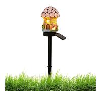 Luci solari a fungo per esterni, lampada a LED in resina con accensione automatica e spegnimento automatico, decorazione da giardino per aiuole, cortile, balcone, patio, vialetto, prato, portico, blu