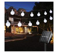 Luci solari a stringhe, 100 PORTATO Luci solari Giardino esterno, 8 modalità Outdoor Solar Alimentato luci Fata luci for giardino Patio Yard Home Wedding Christmas feste - Cool Bianco(Cool White)
